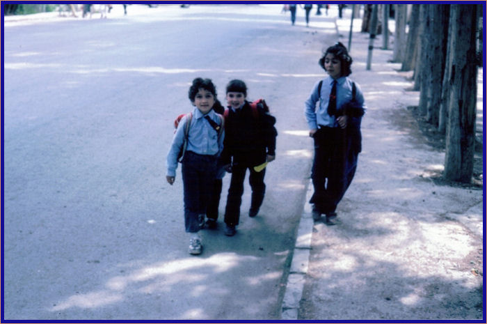 Three Arab school children